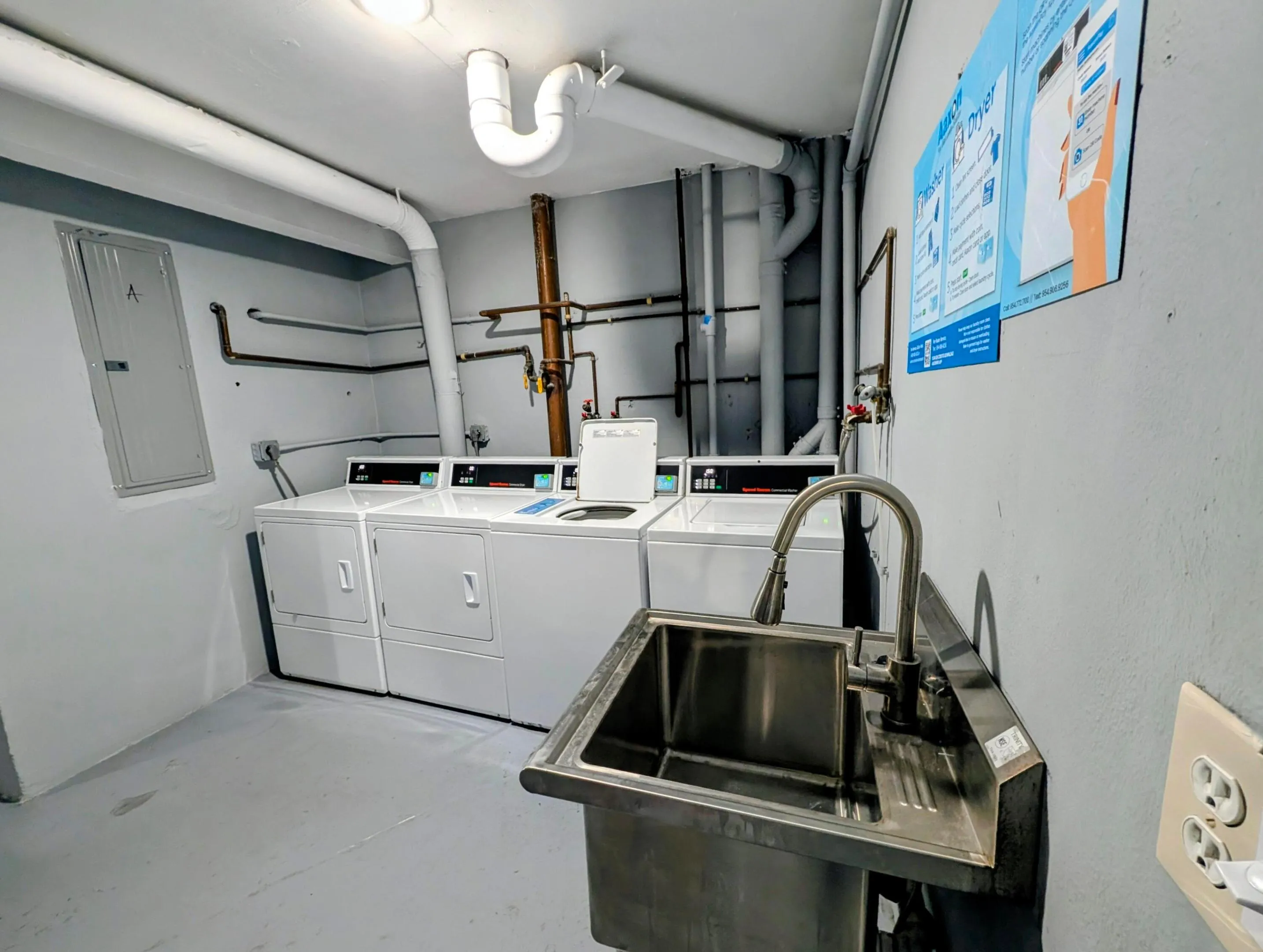 Convenient for your larger laundry items, steps from your unit.