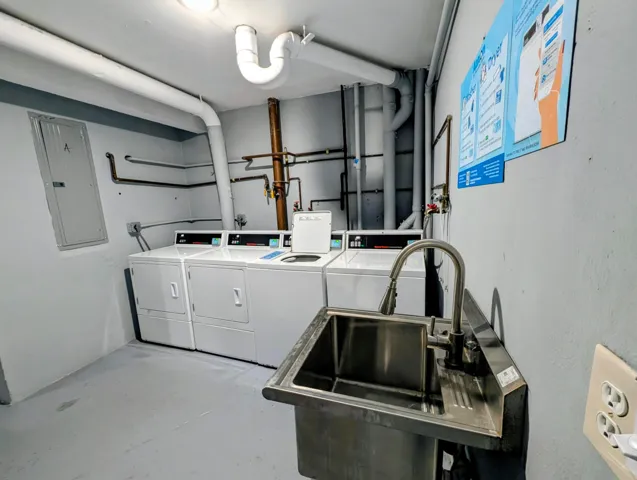 Convenient for your larger laundry items, steps from your unit.