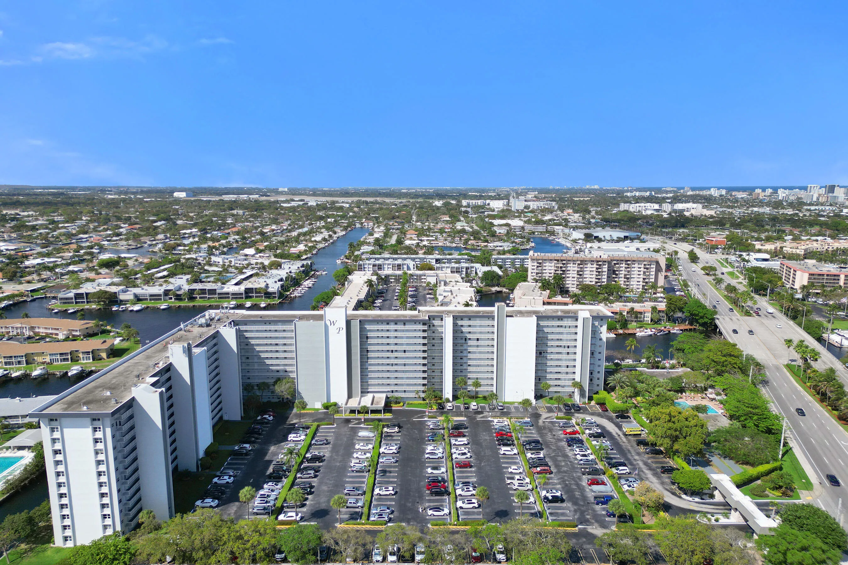 One assigned parking space and guest spaces.