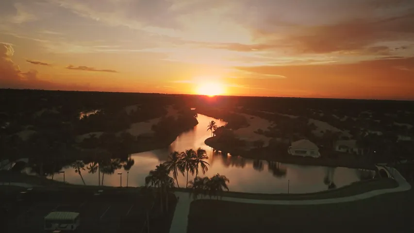 Aerial View Sunset