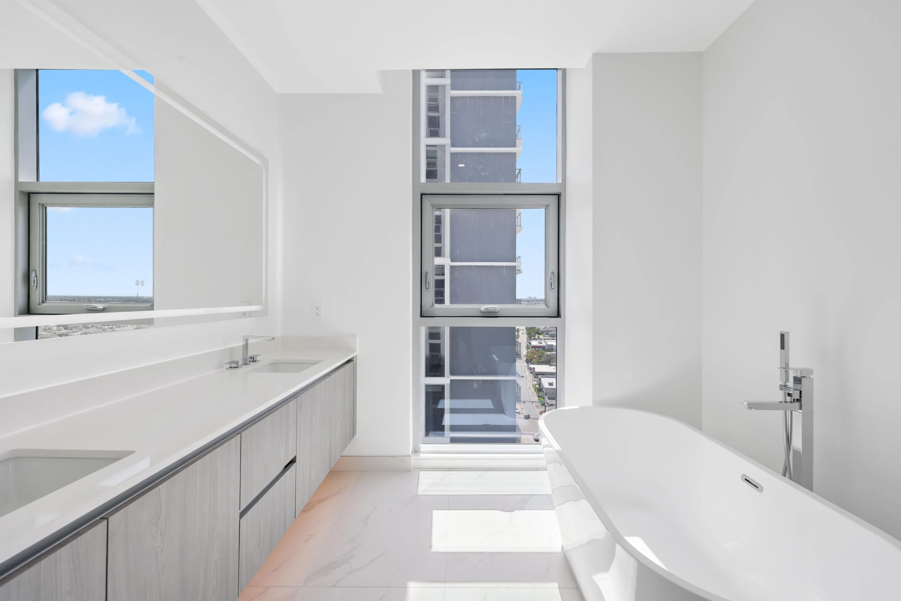 primary suite bathroom south view
