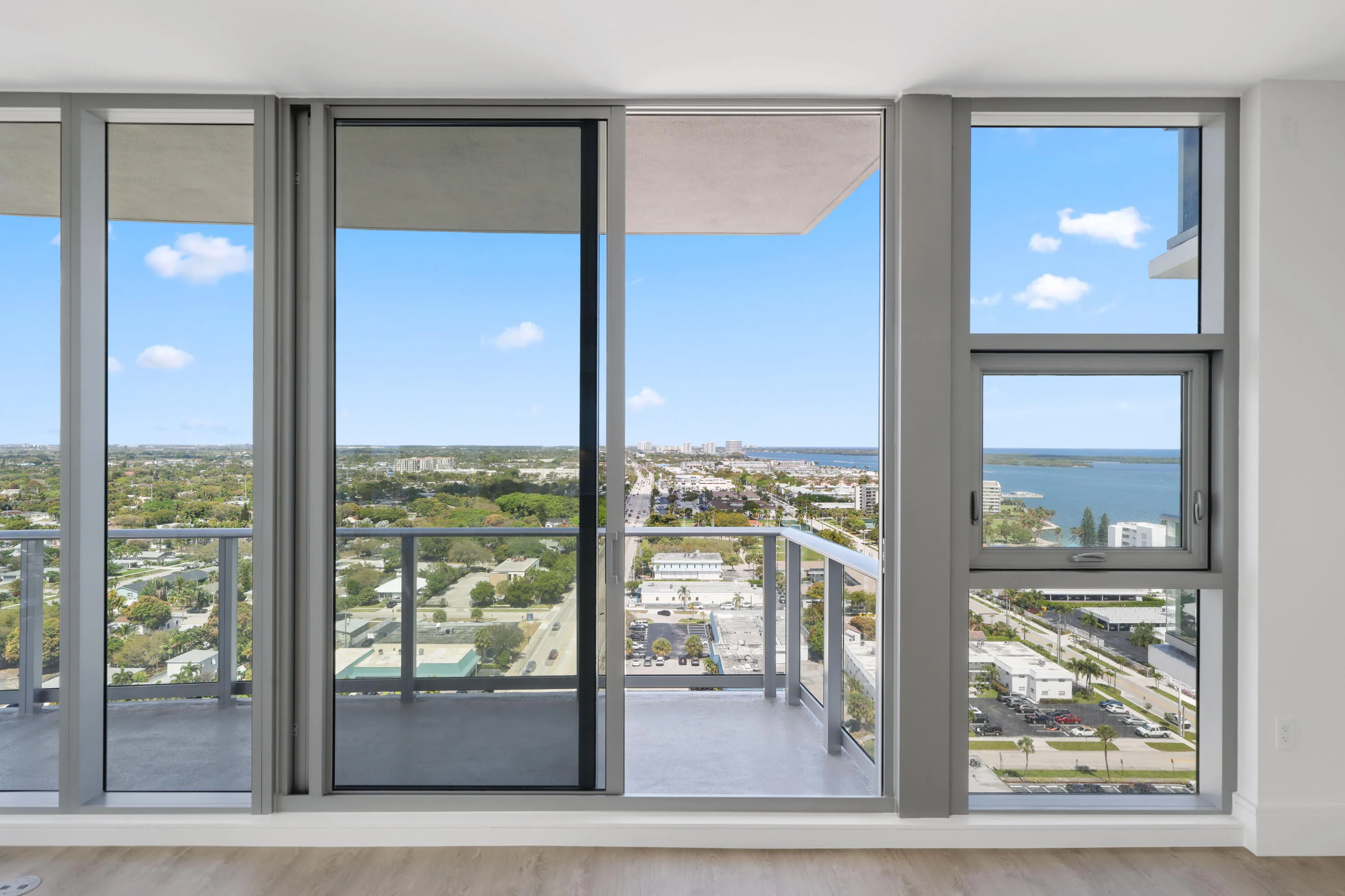 sliders to north balcony entrance