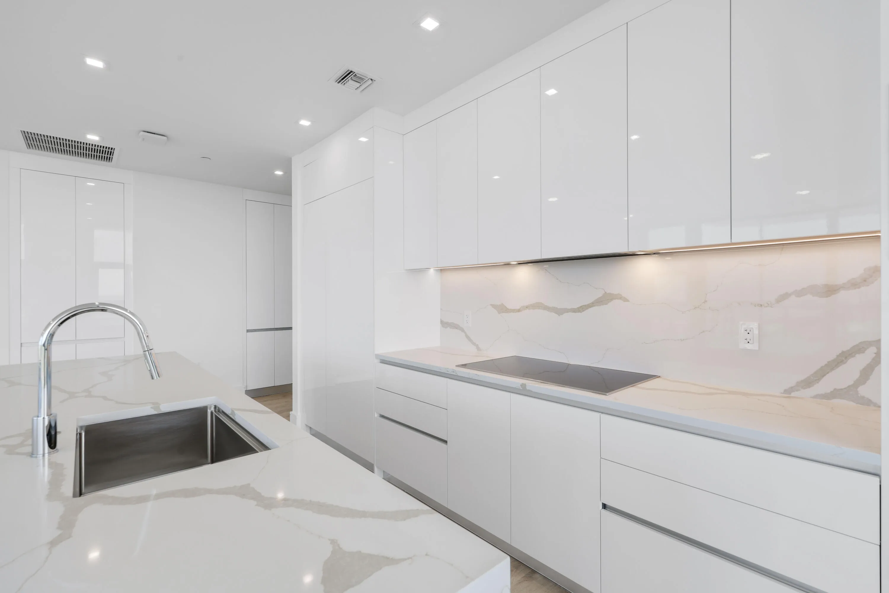 island sink and stove view