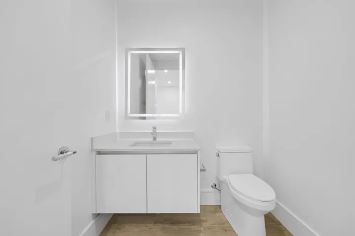 hallway half bathroom, powder room