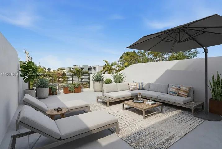 digitally rendered rooftop terrace