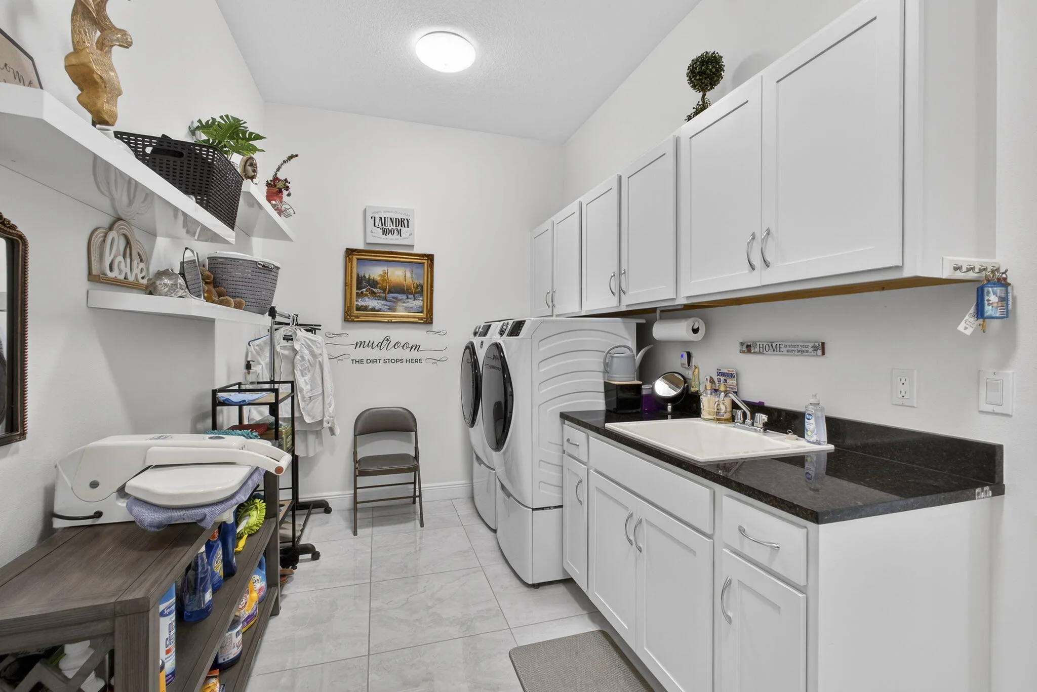 Laundry with sink