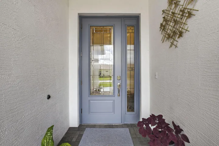 Upgraded Cut Glass Door and Sidelight