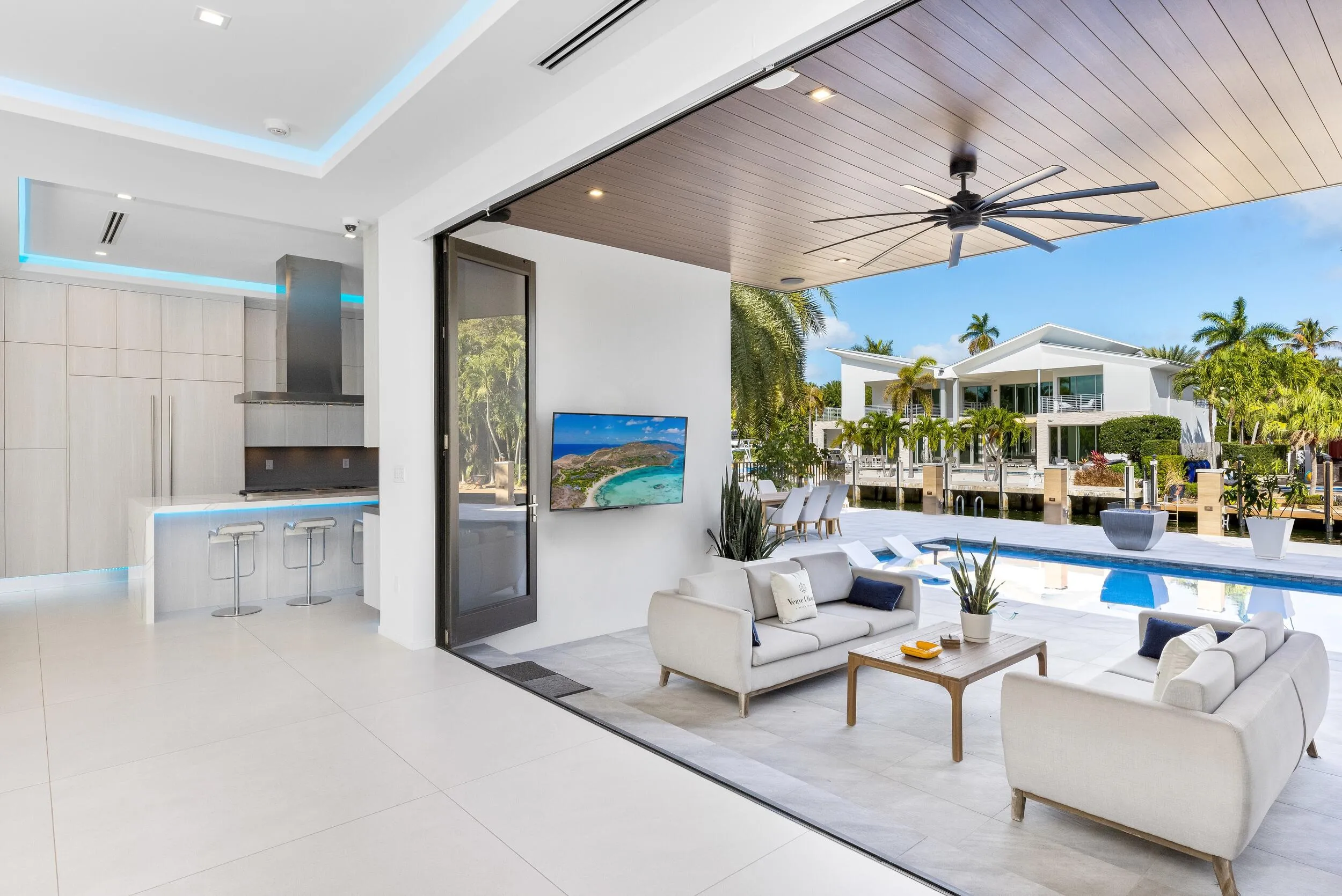 Accordion doors for seamless indoor-outdoor living