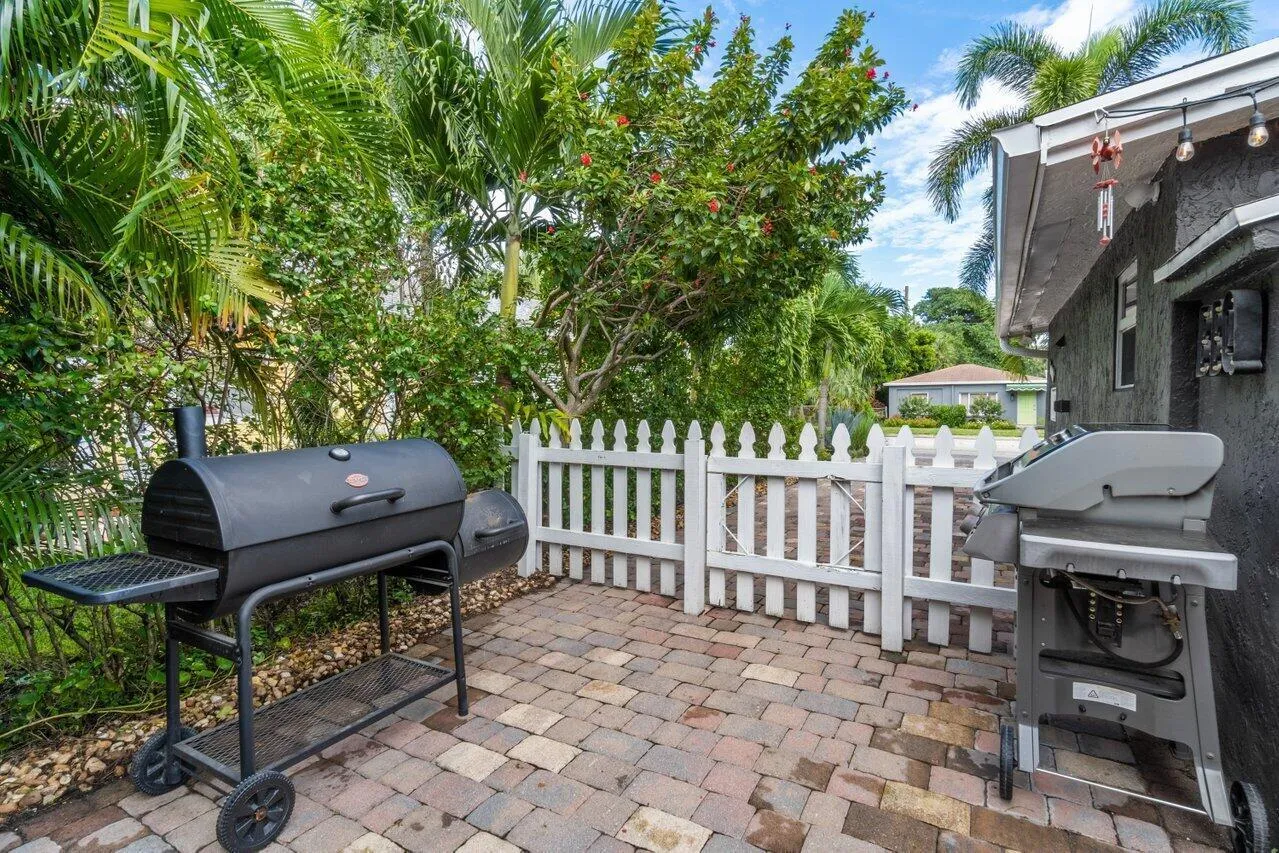 Gas BBQ Grill and Wood BurningSmoker