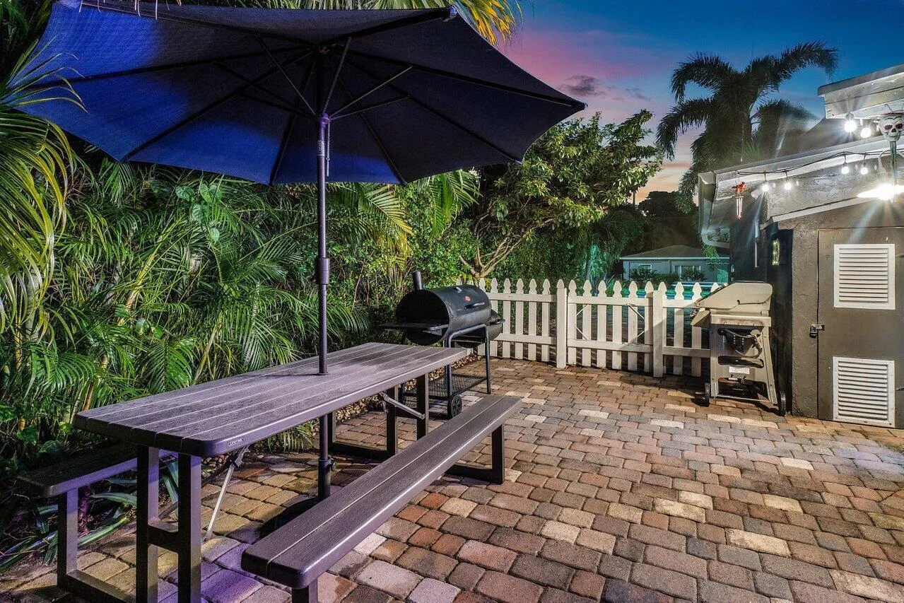 Picnic Table Seating by Grilling Area
