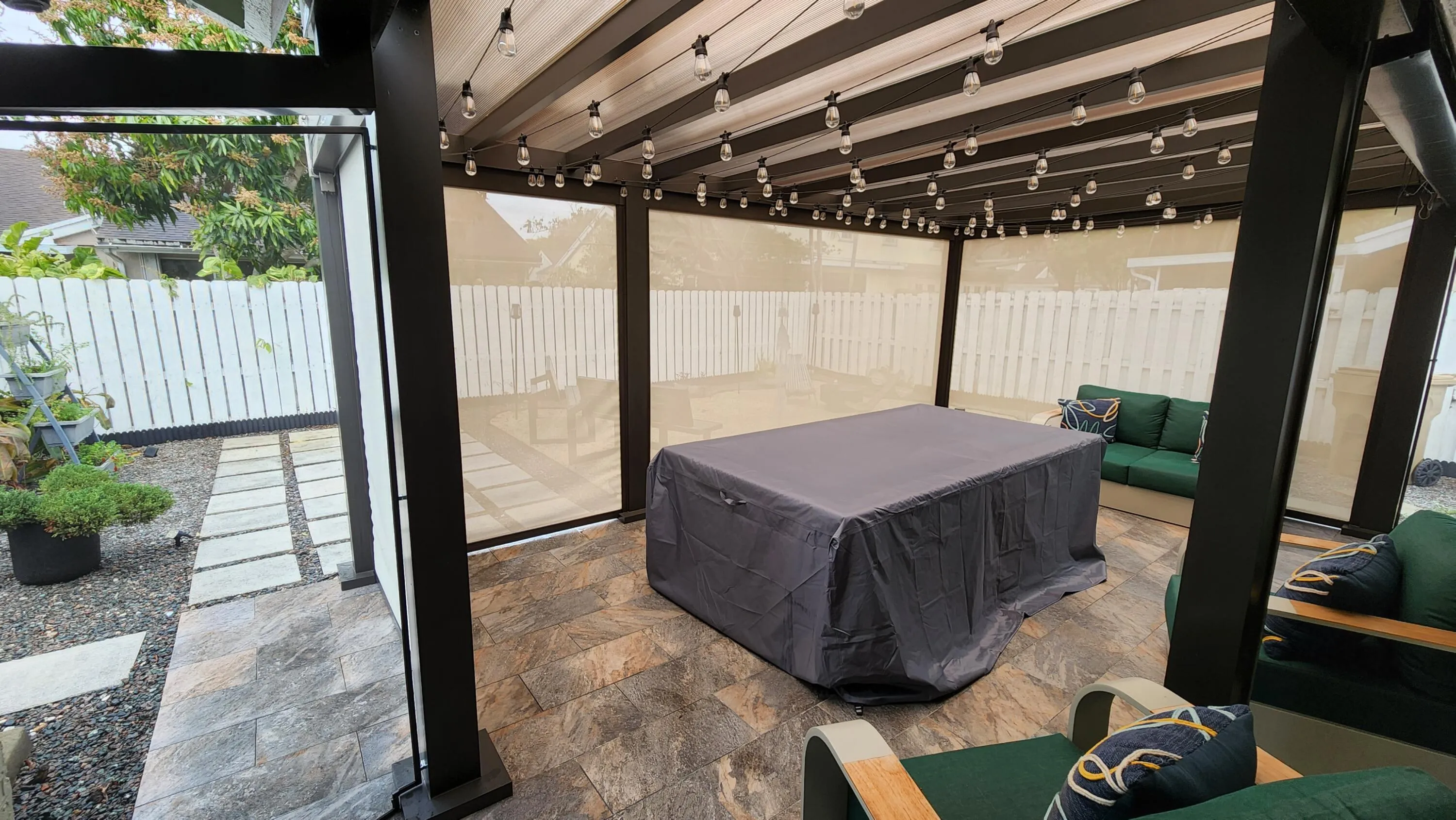Pergola Screens Down