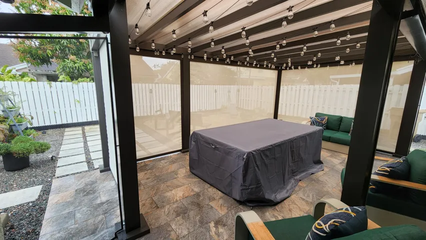 Pergola Screens Down