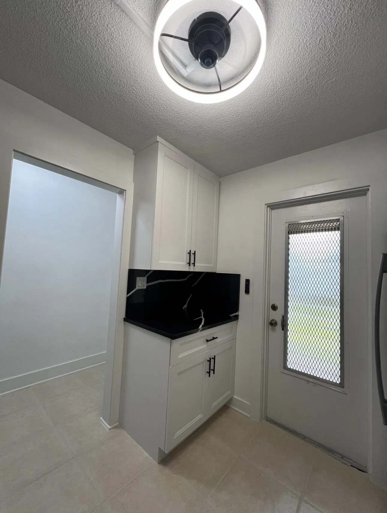 New Kitchen/Door to the Hallway Outside