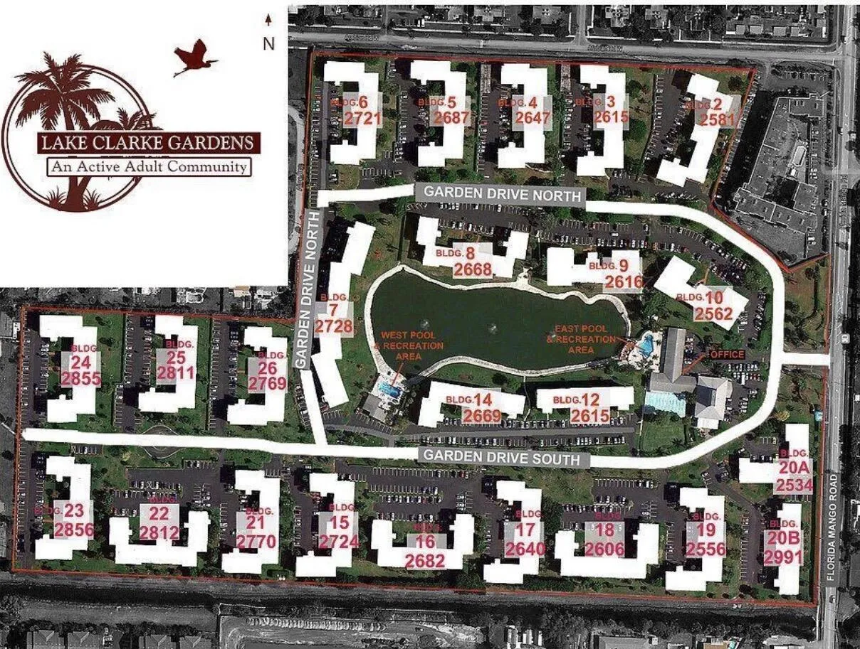 Map of Lake Clarke Gardens