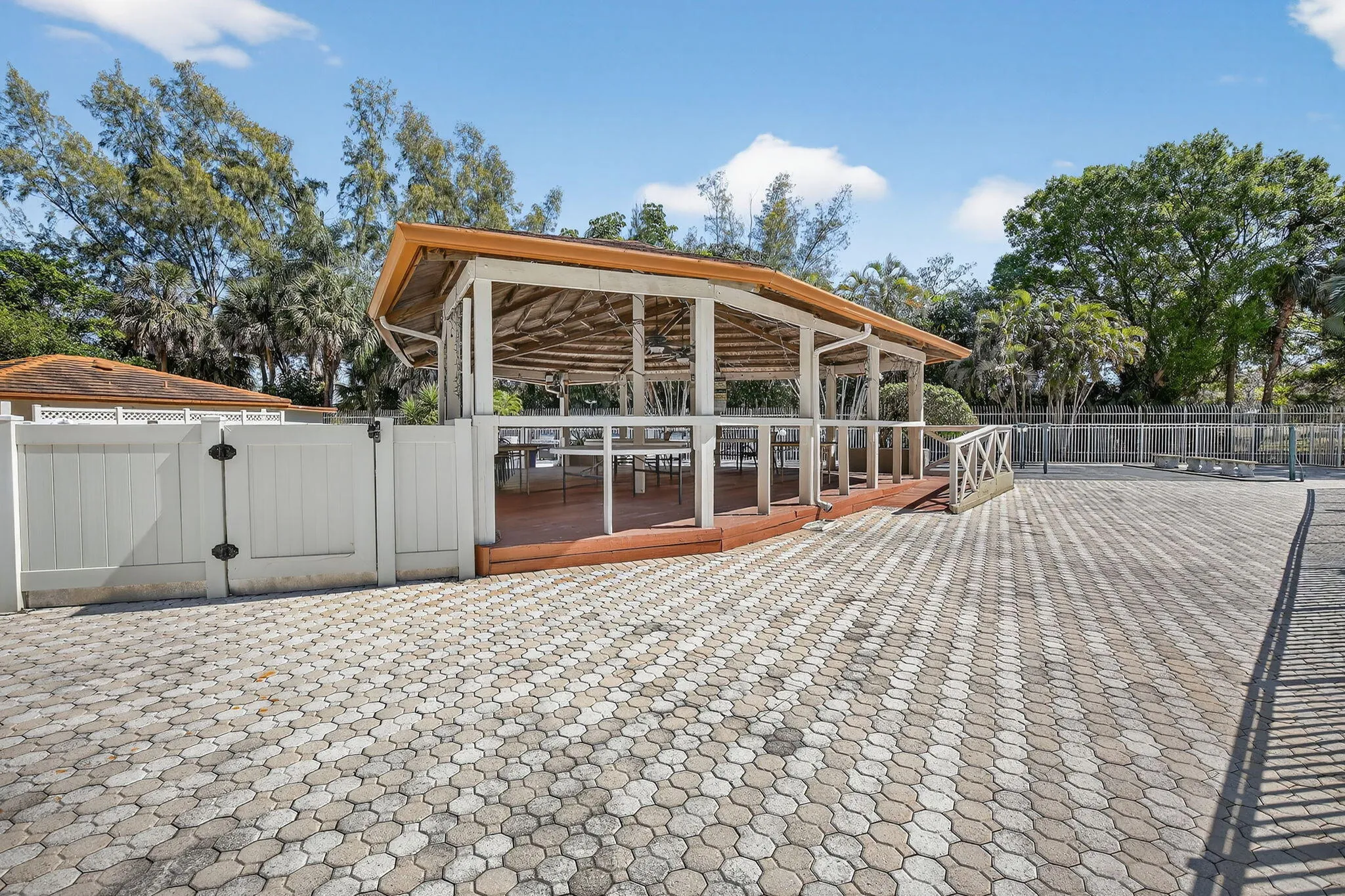 Covered picnic area is perfect for any parties or card games on those cool, Winter days!