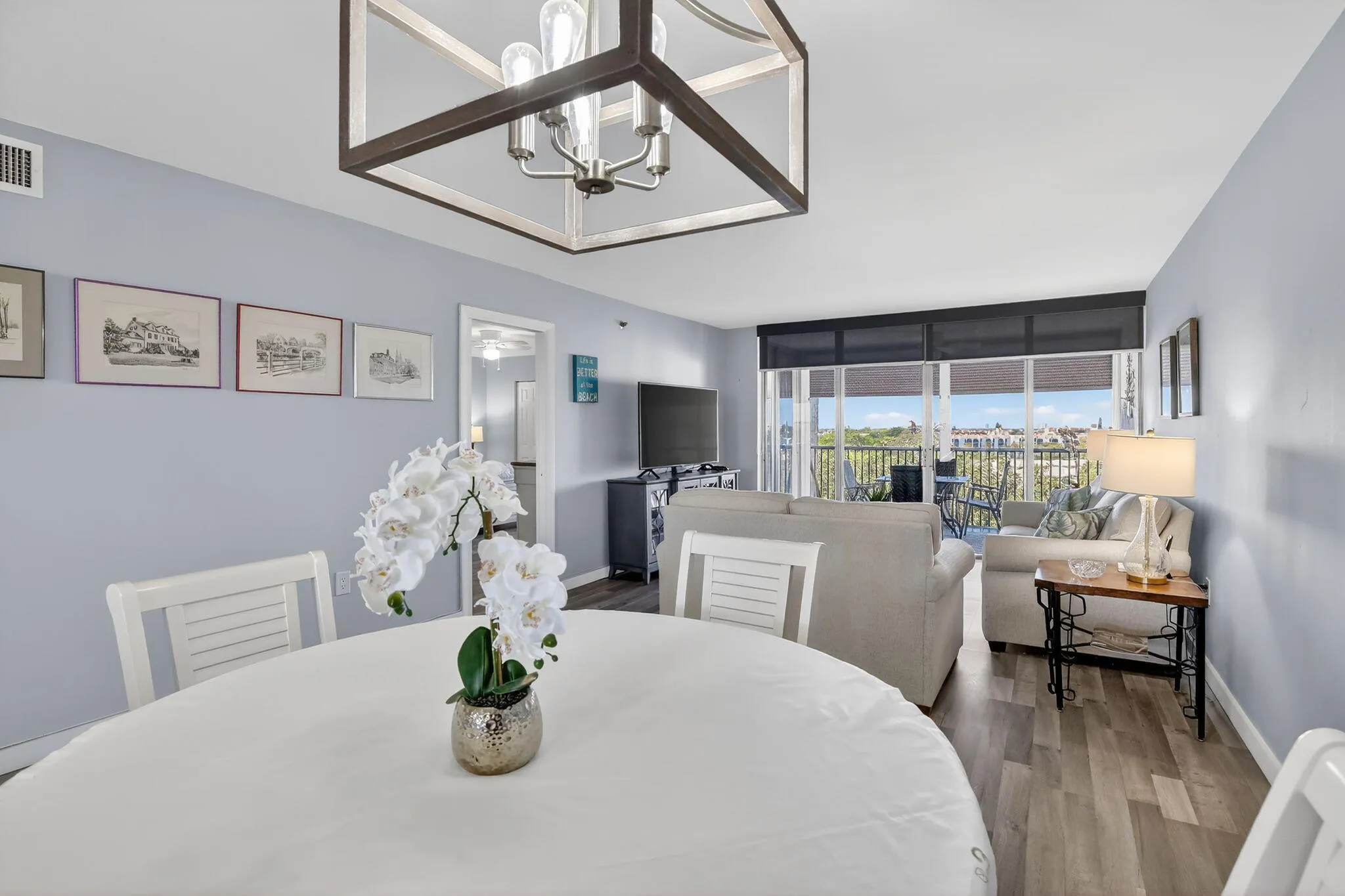 Extra wide living area makes space feel open and airy!