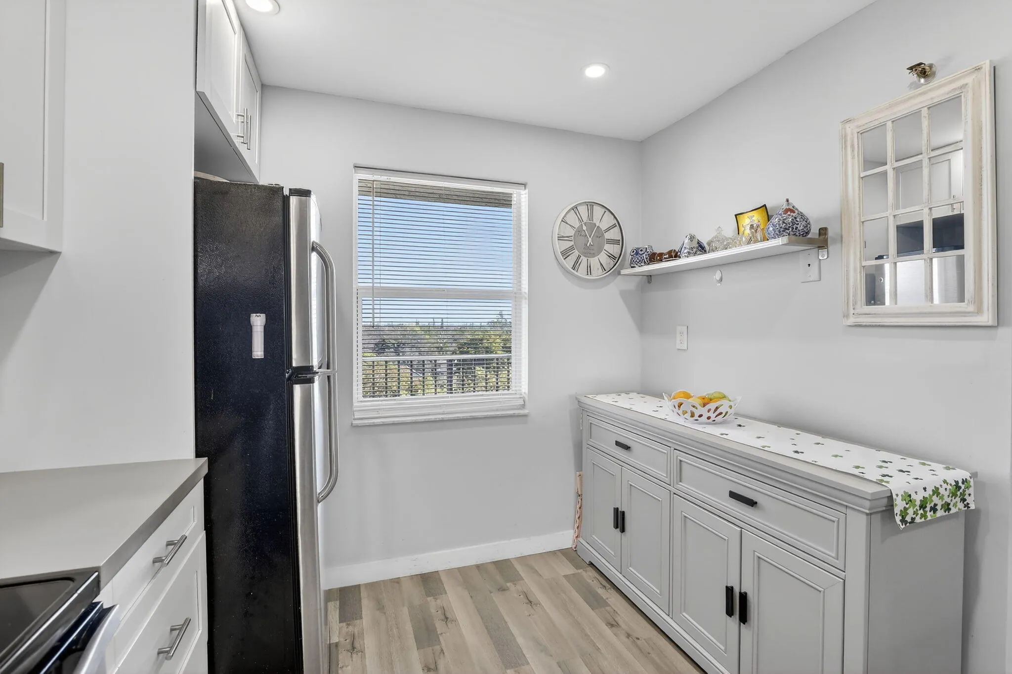 Extra kitchen storage to display one's special collections!