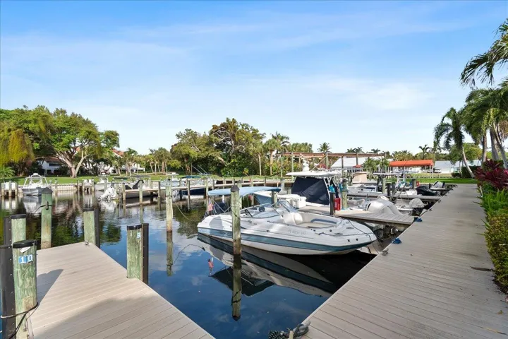 Boat slip directly behind unit