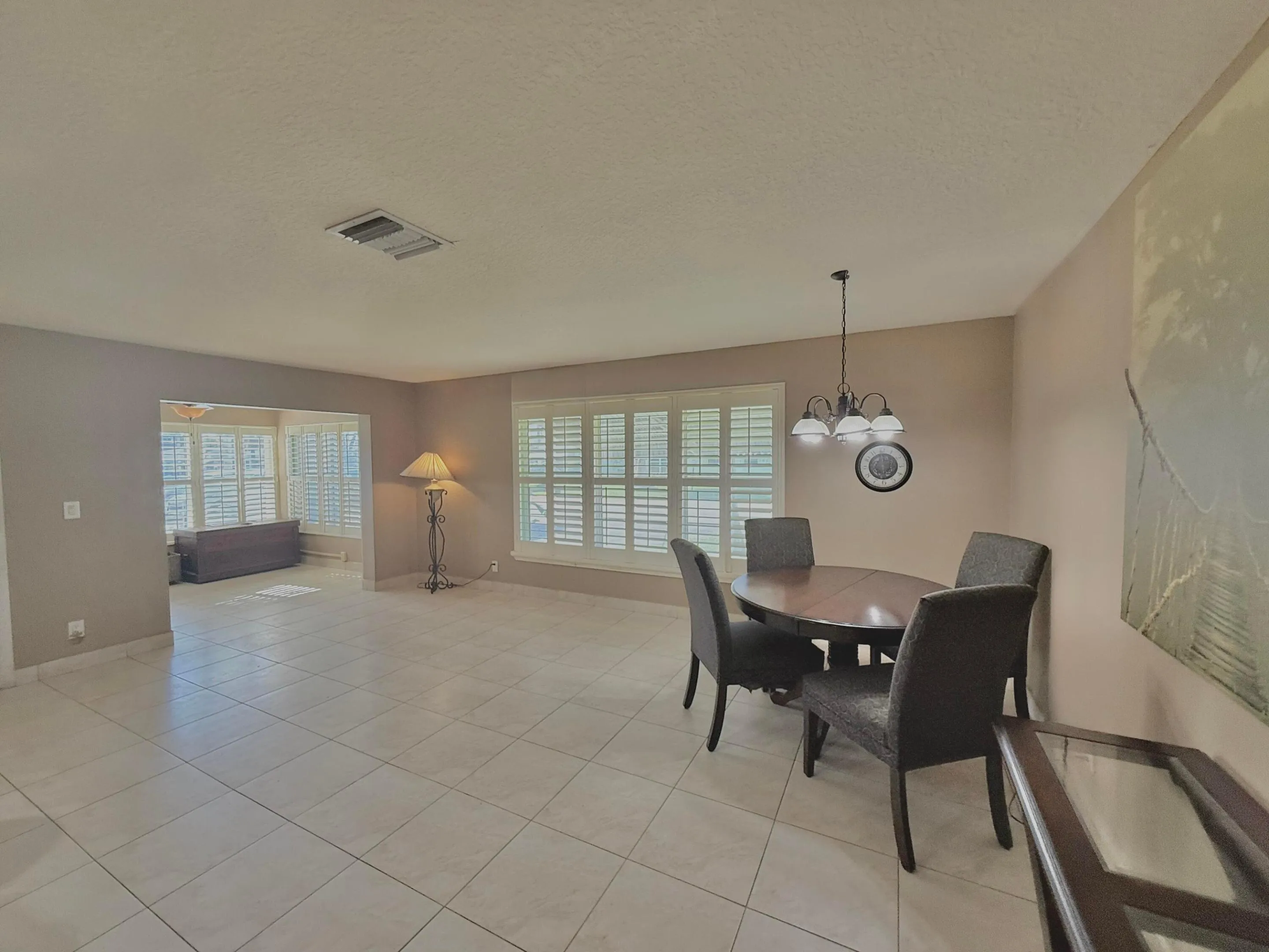 living dining and sunroom/office