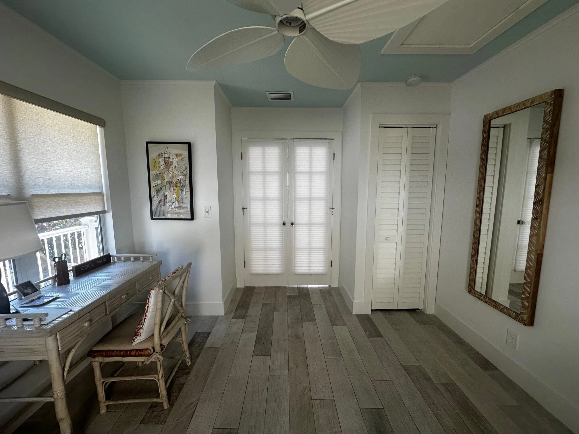 FRENCH DOORS TO LIVING ROOM