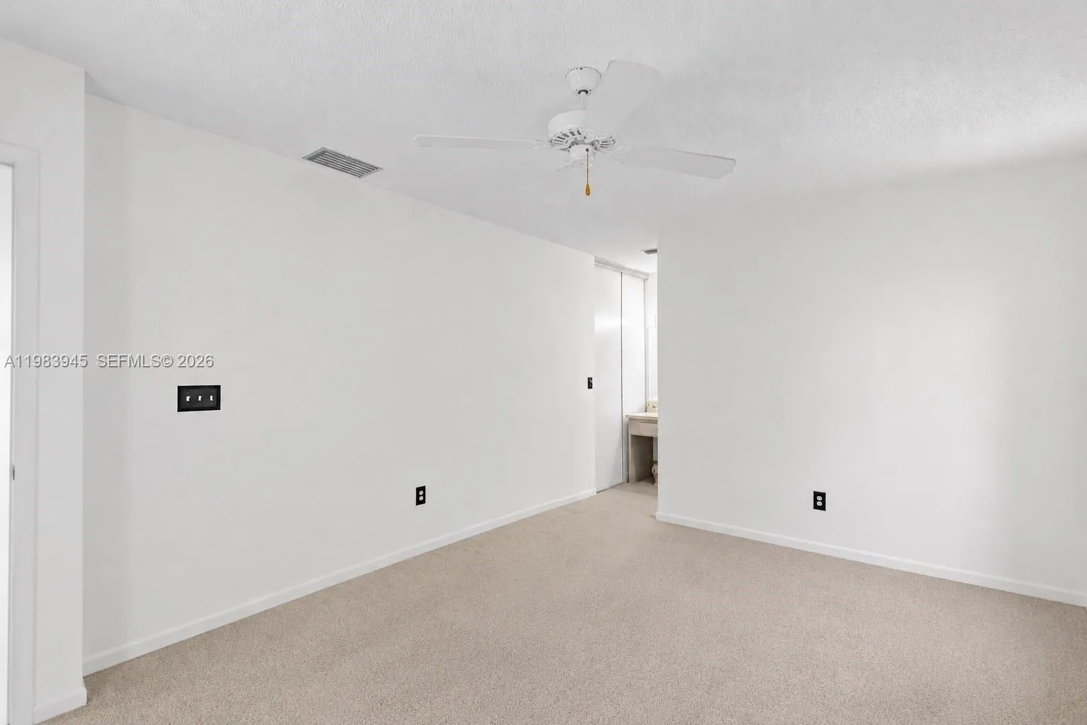Primary Bedroom. Owners furniture digitally removed from photos