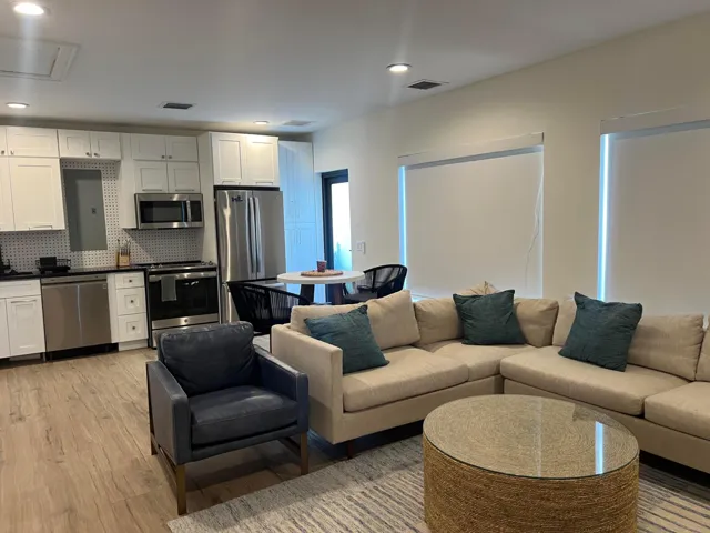 Studio living room and kitchen