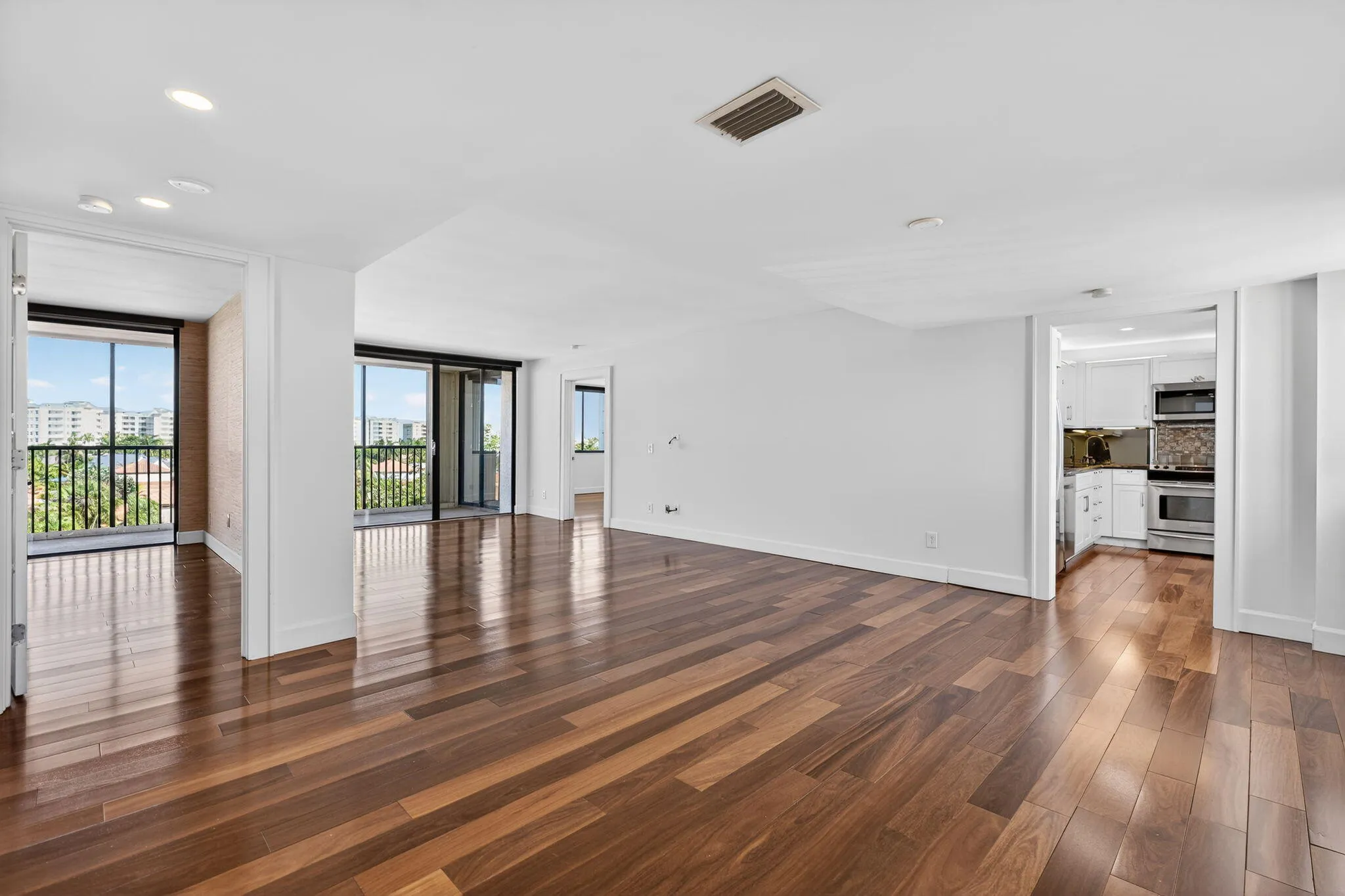 There is a slight ocean view from the living area, and all bedrooms