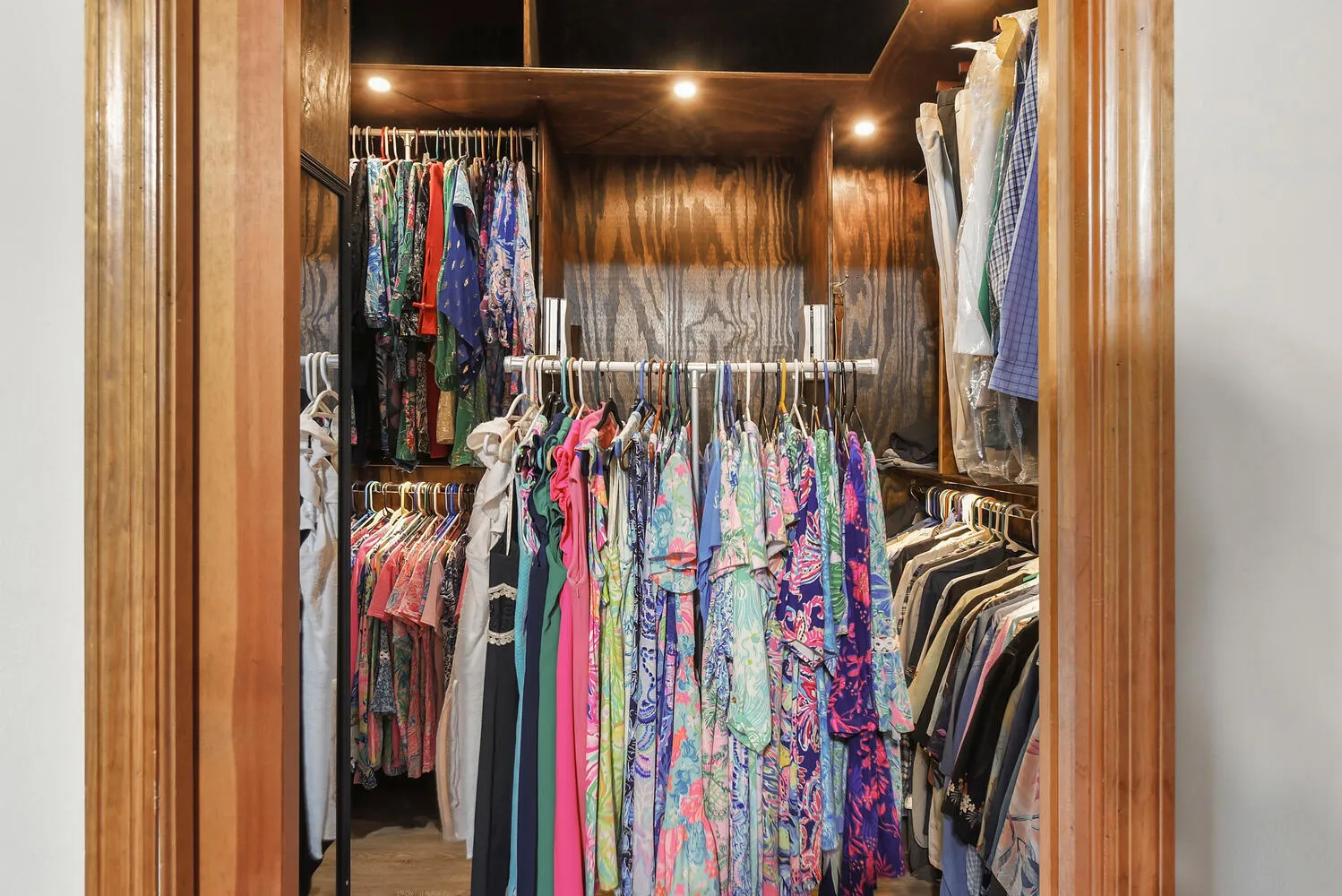 custom built shelving that lowers for easy access