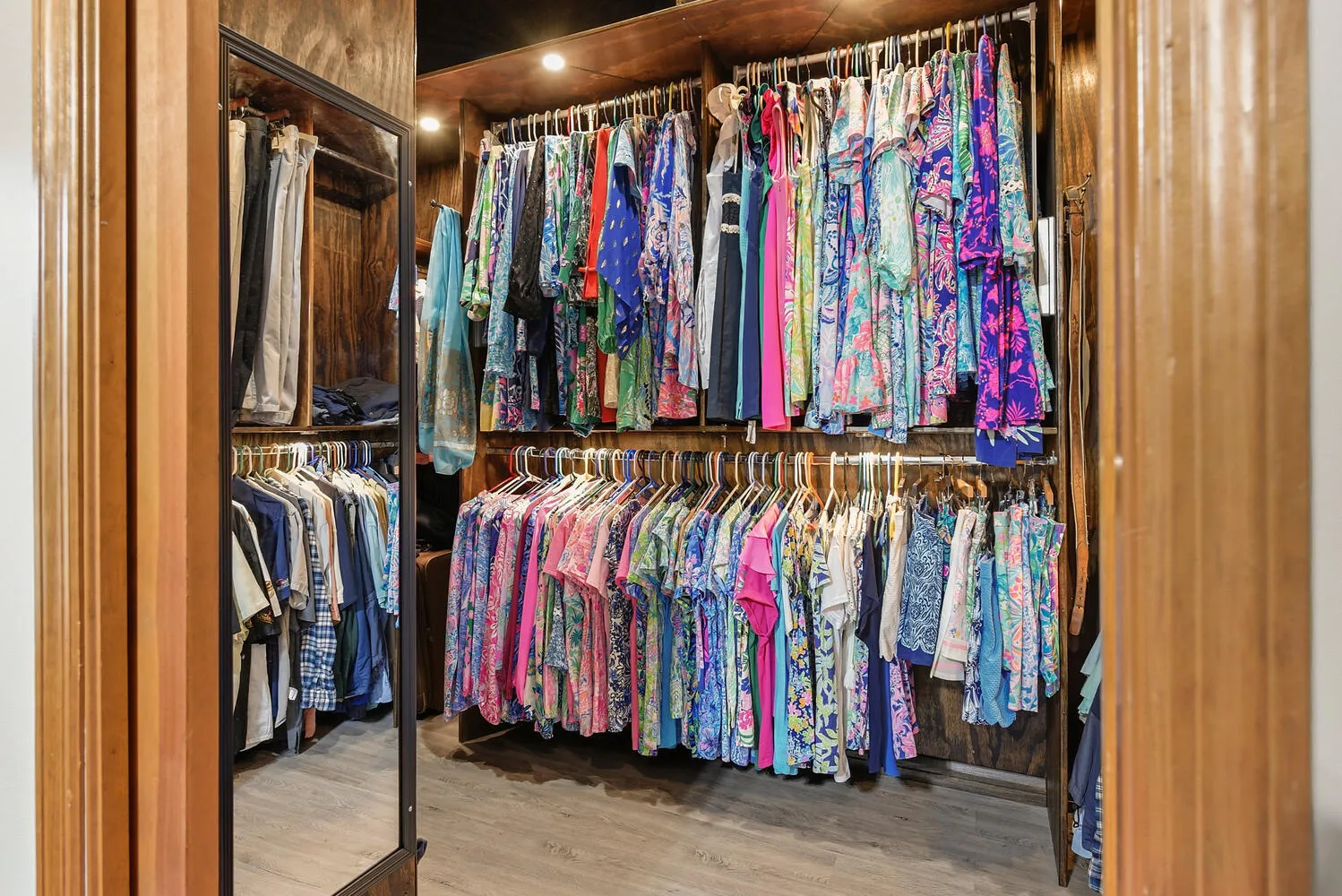 large walk-in closet
