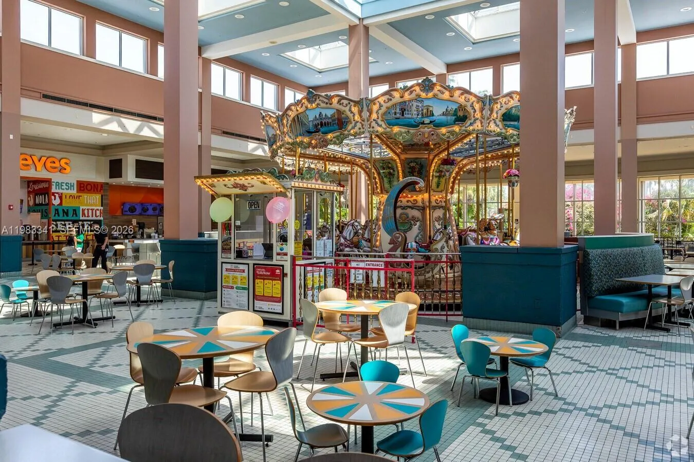 Carousel in the food court at Pembroke Lakes Mall