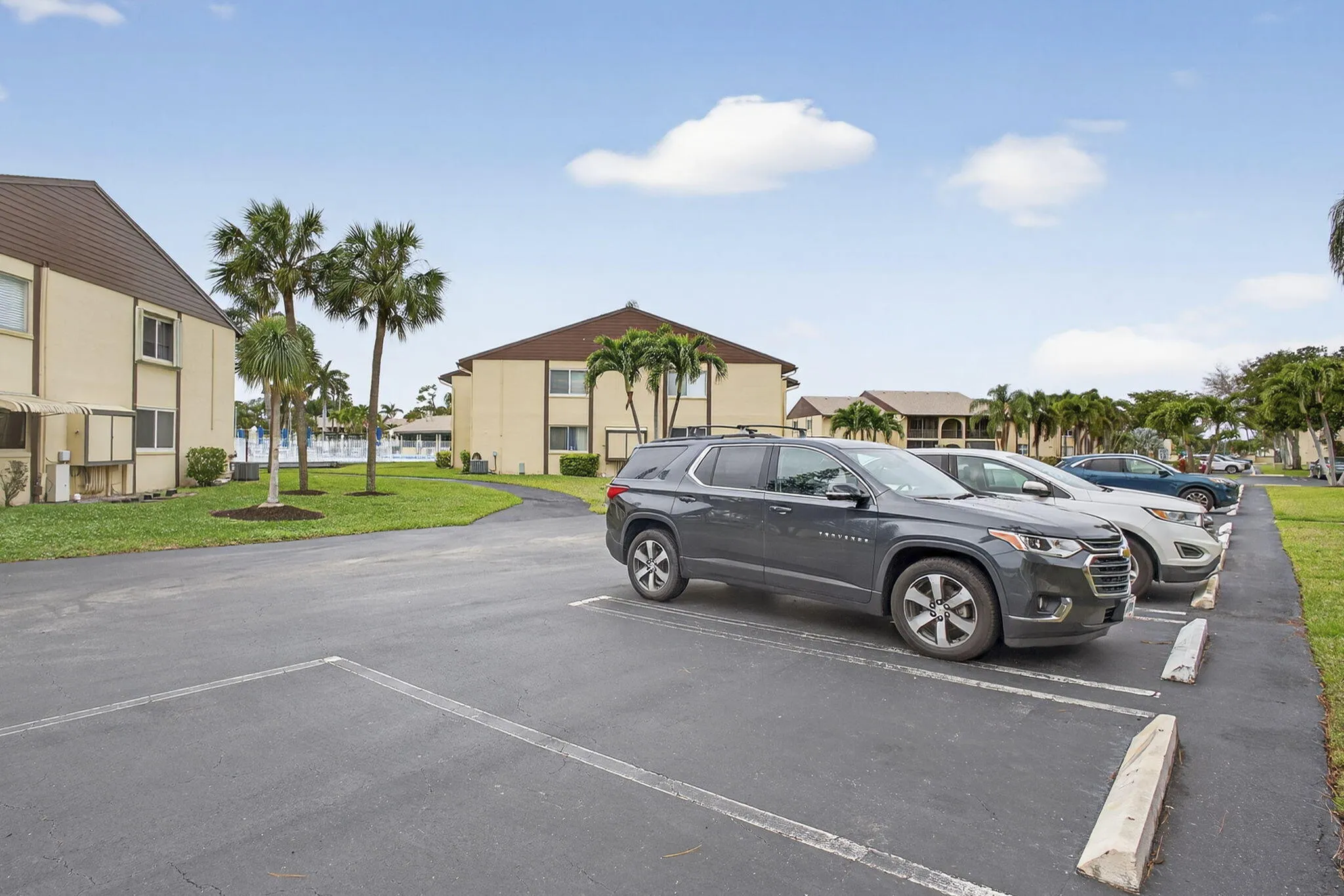 View of parking space just steps from your door