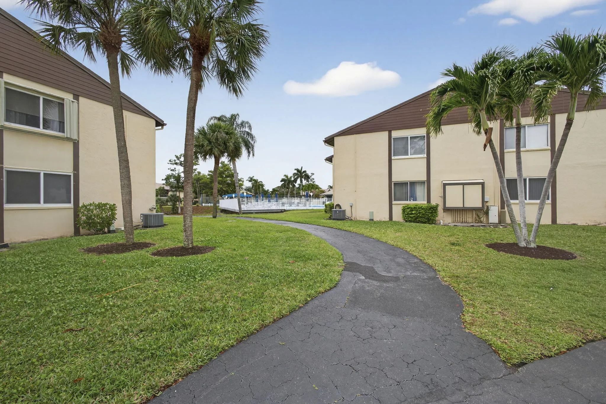 Easy stroll across the street to access the pool area