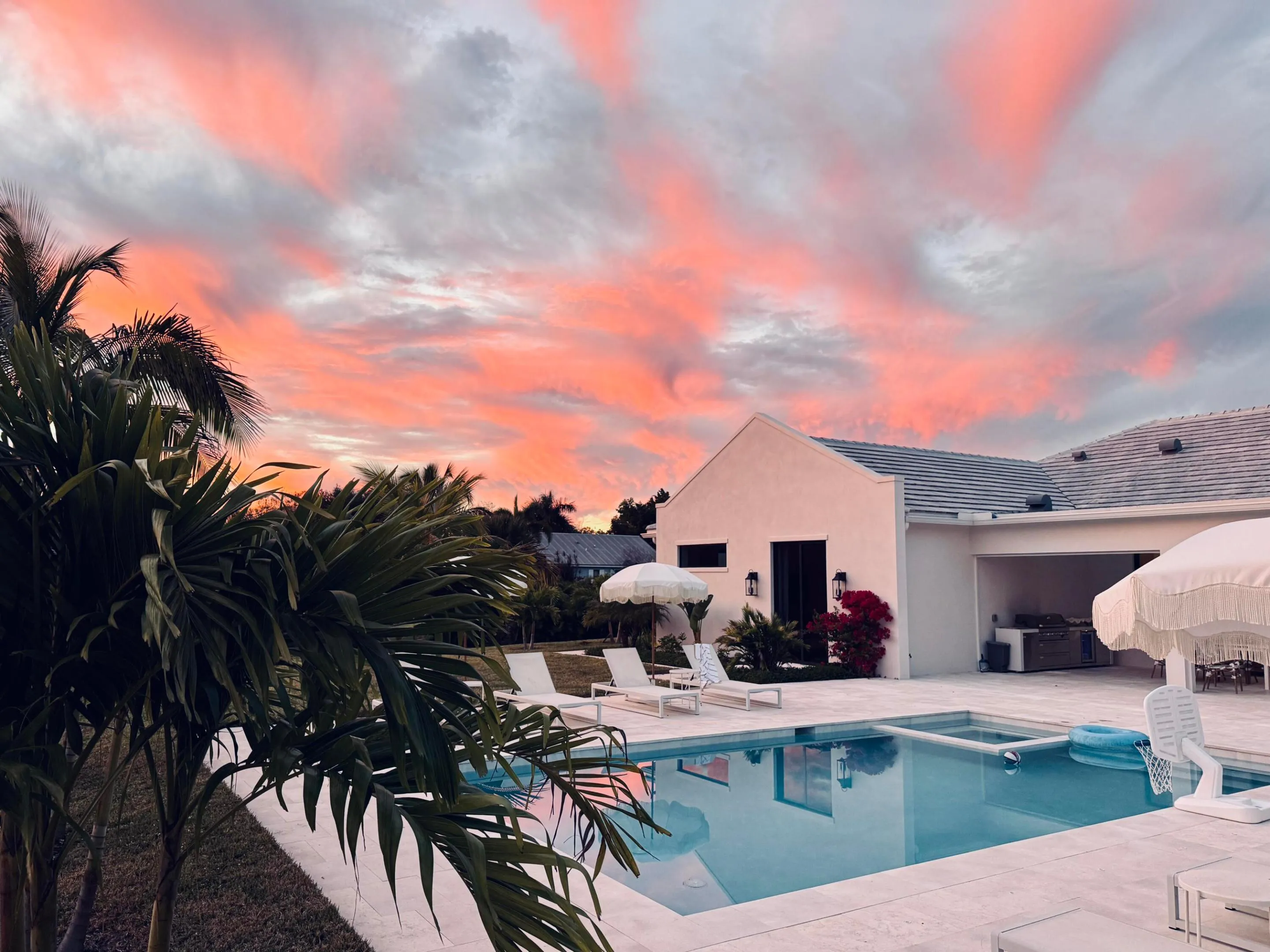 Backyard features the most spectacular sunsets
