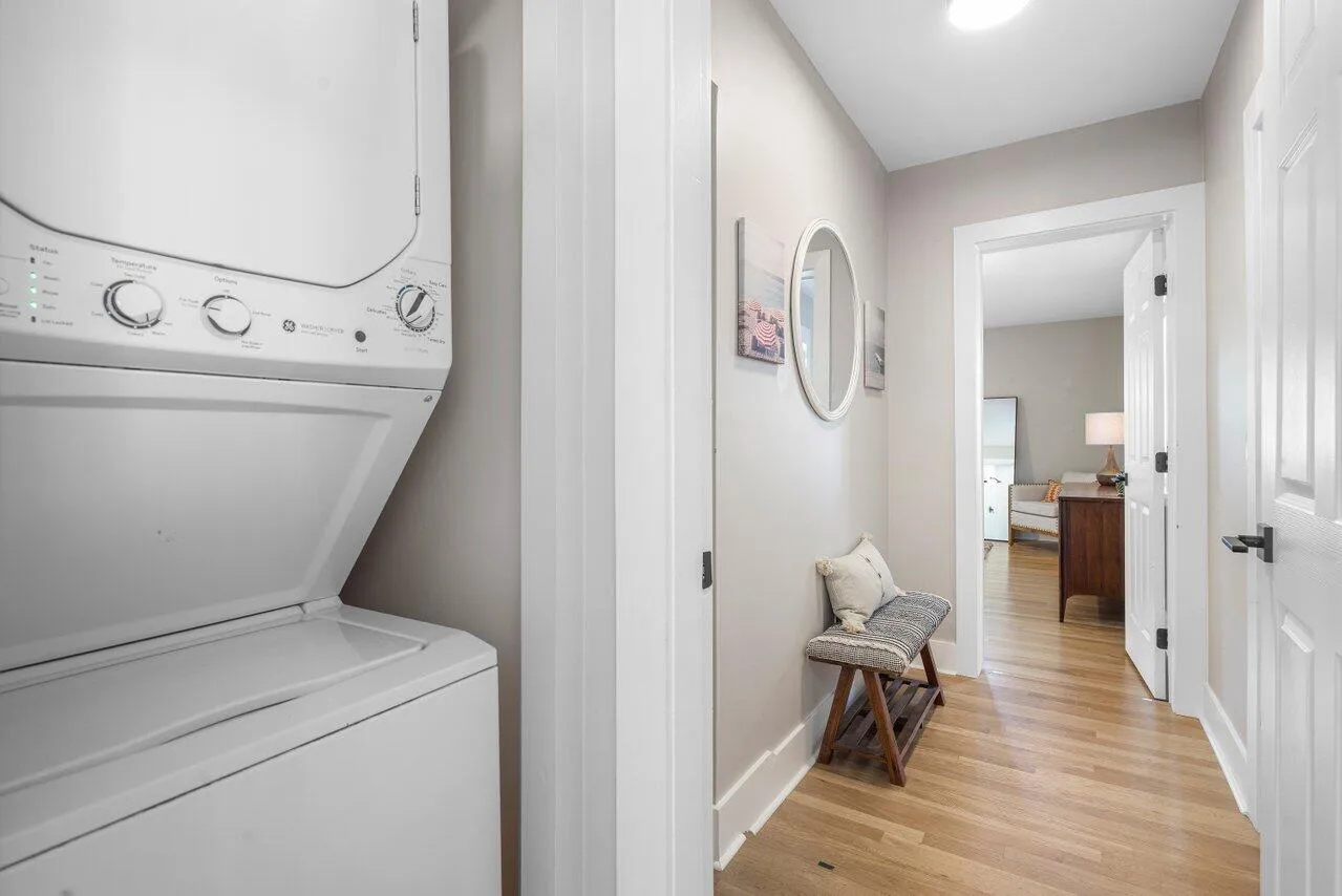 Hall with laundry
