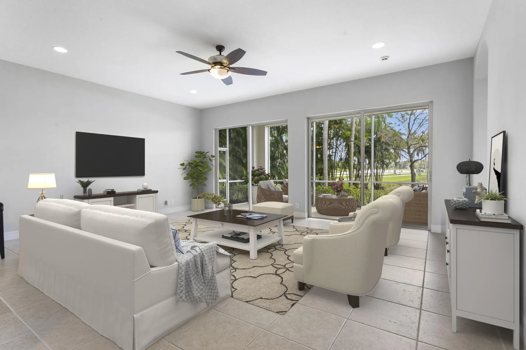 Virtually staged with furniture