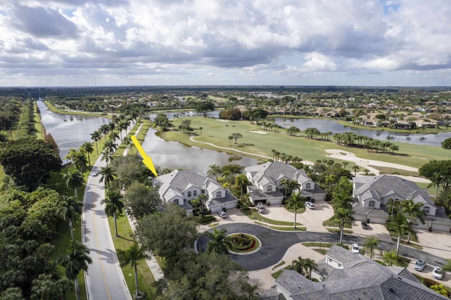 Water and golf course views