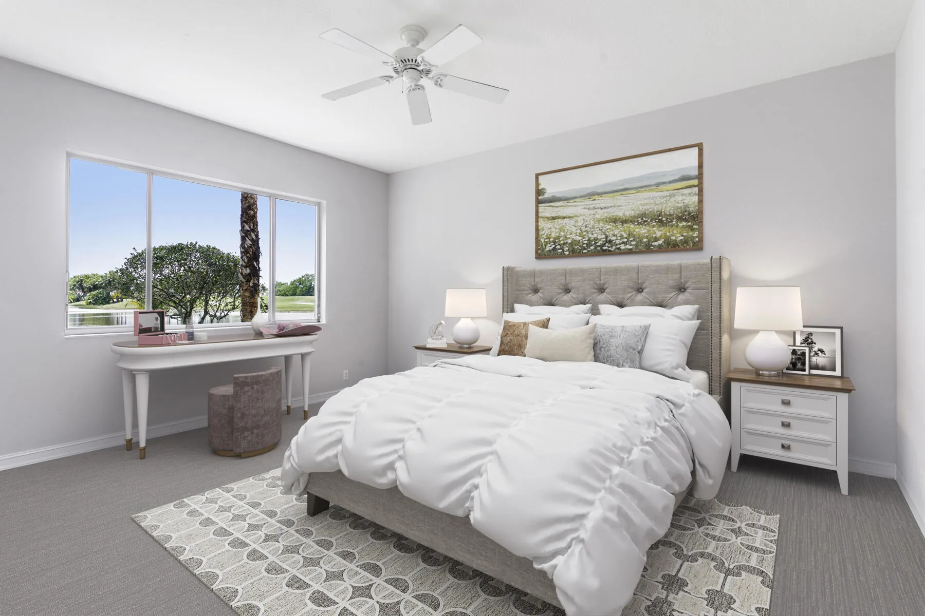 Virtually staged with furniture