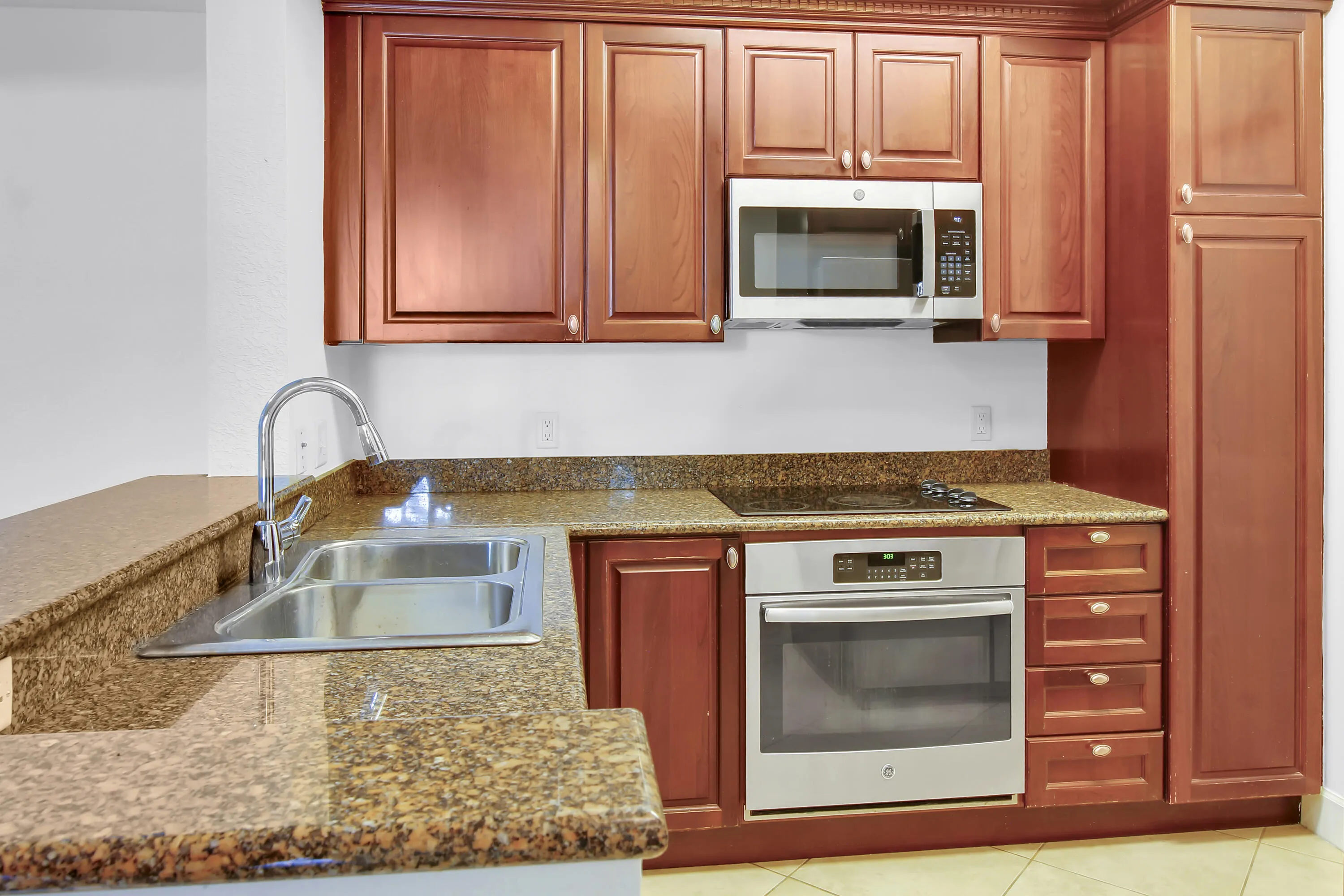 stainless steel appliances - granite countertops