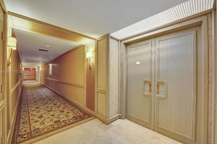 Double doors entrance.