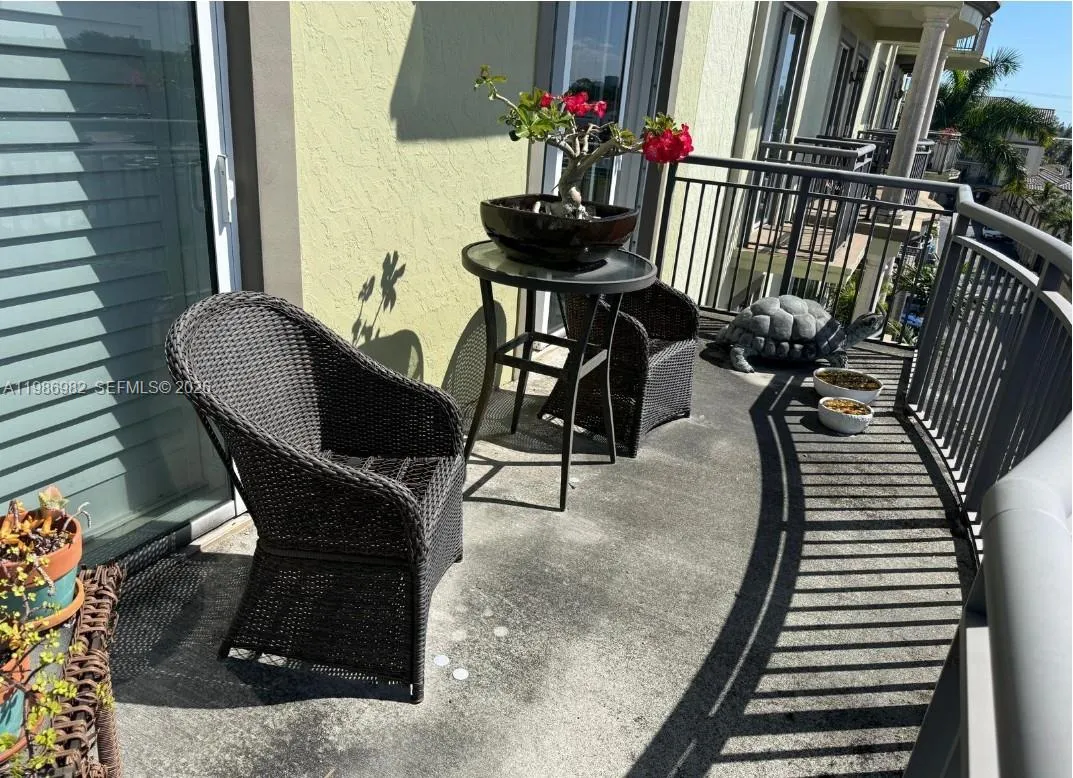 Balcony off of the living room