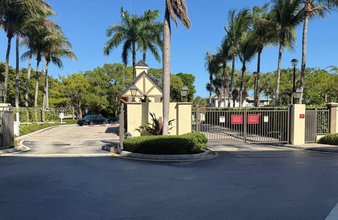 View of the gate while exiting the property.