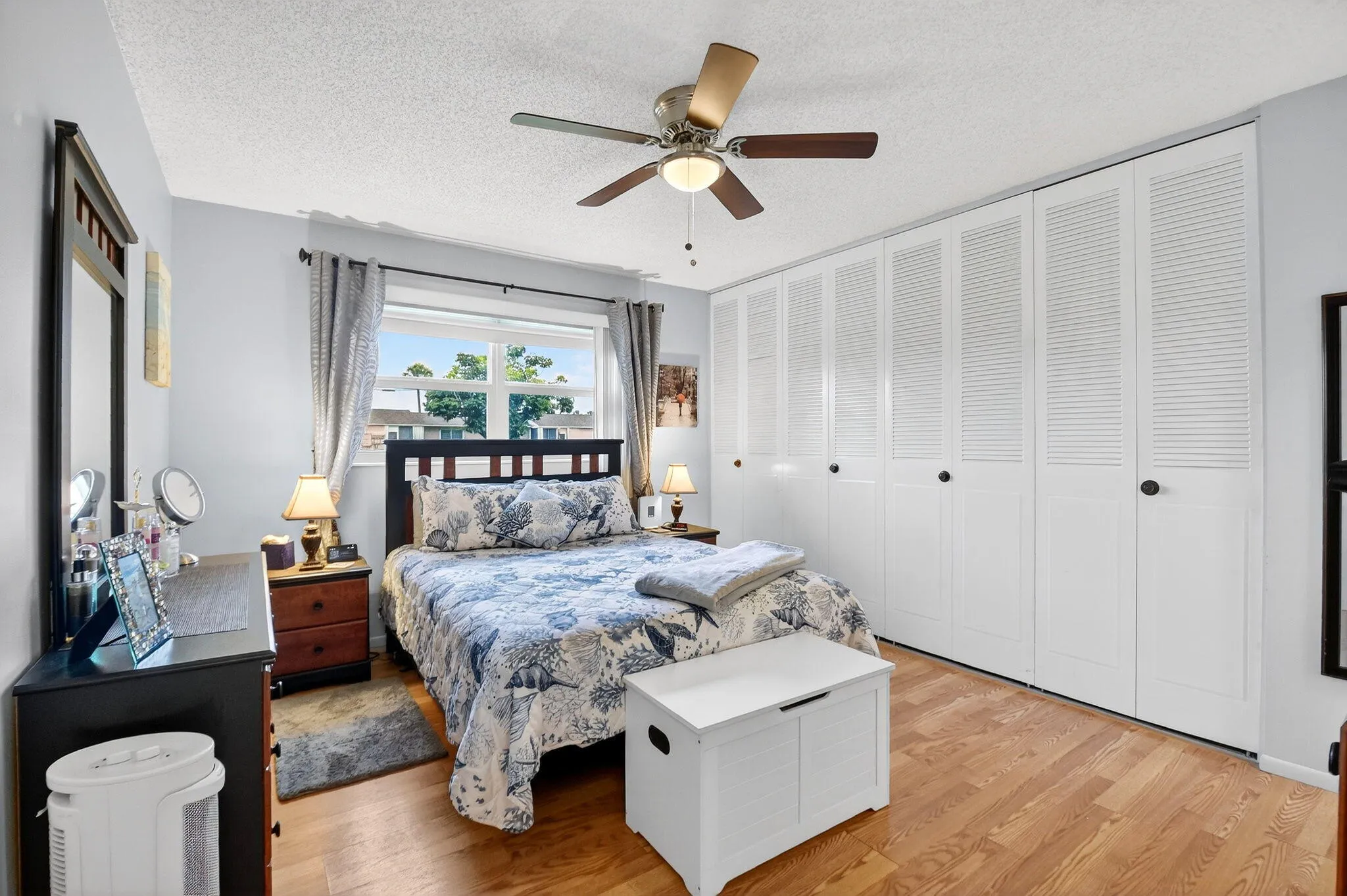 Generous storage paired with bright, comfortable living space.