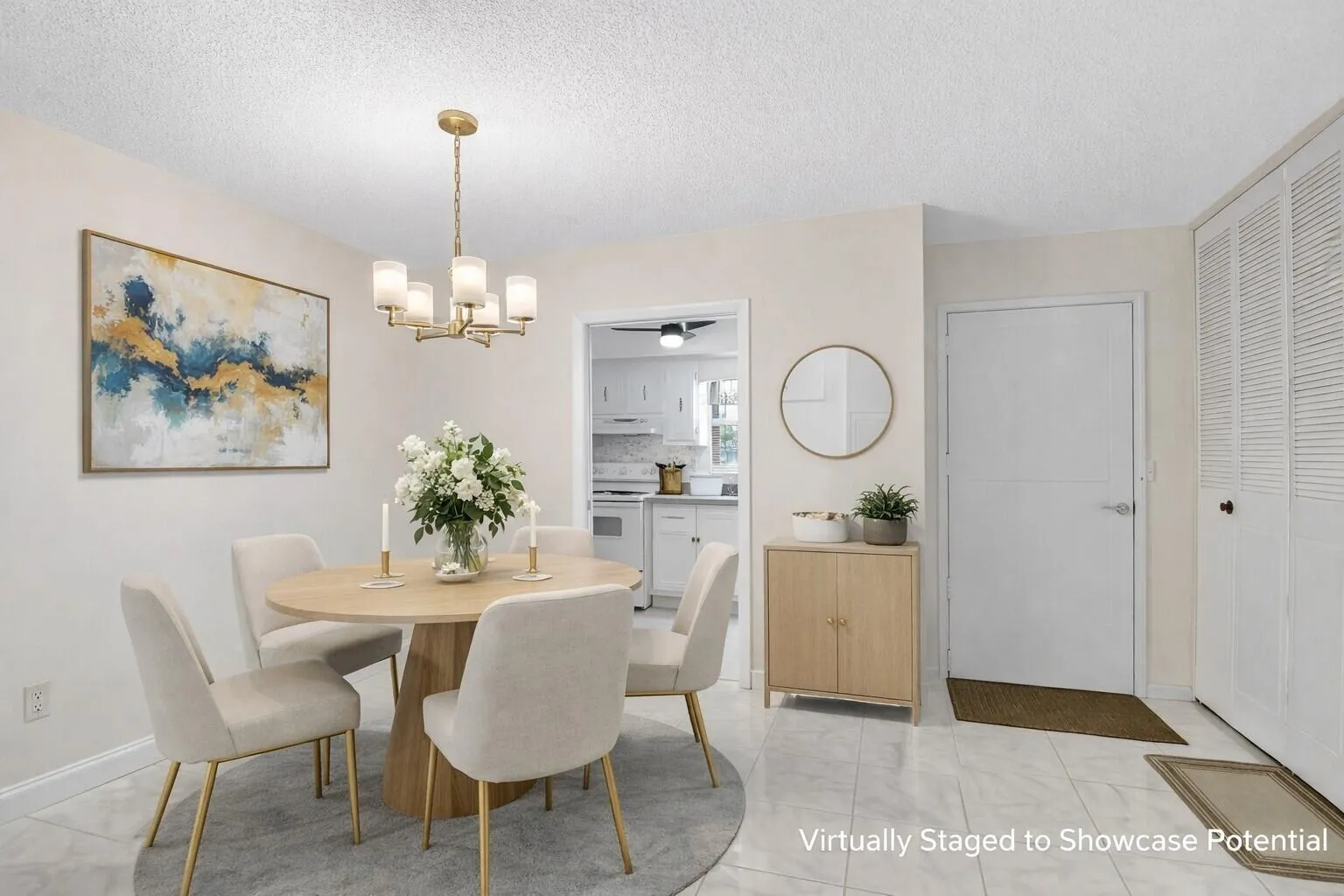 Comfortable space idal for everyday meals or entertaining guests.