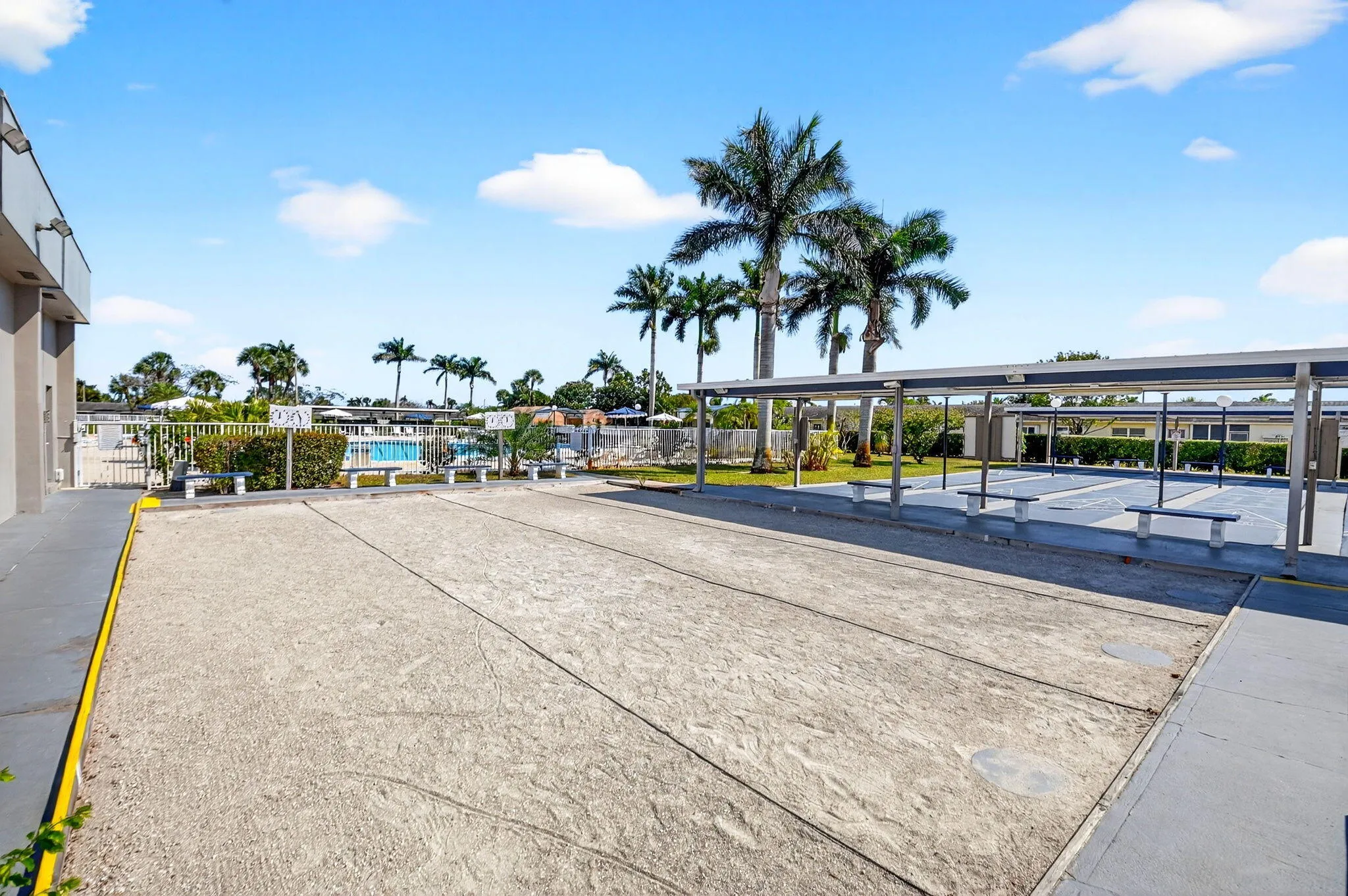 Resort-style recreation and gathering space.