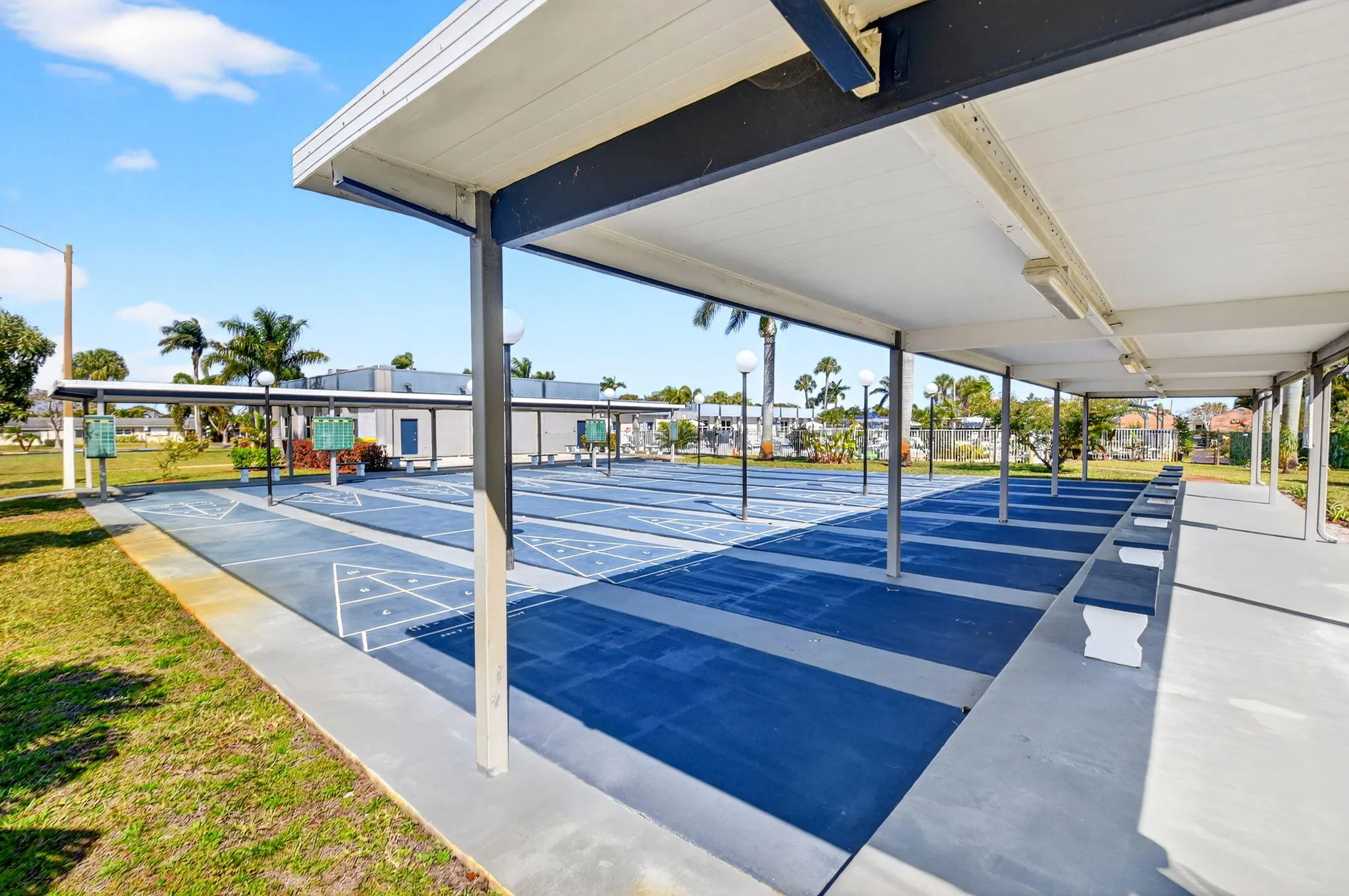 Well-maintained community recreation area.