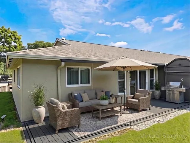 Backyard Patio – Virtually Staged Outdoor Living Area