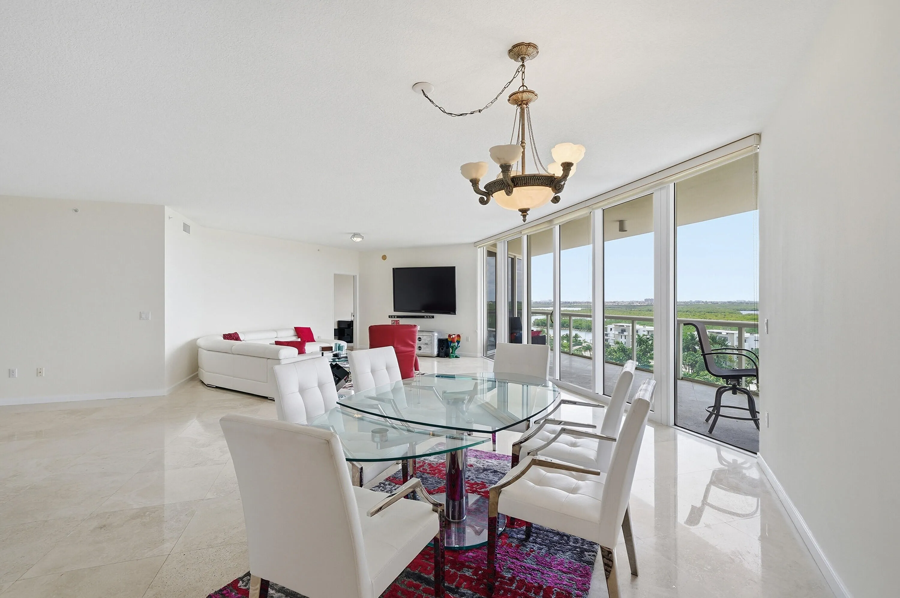 dining / living area with views