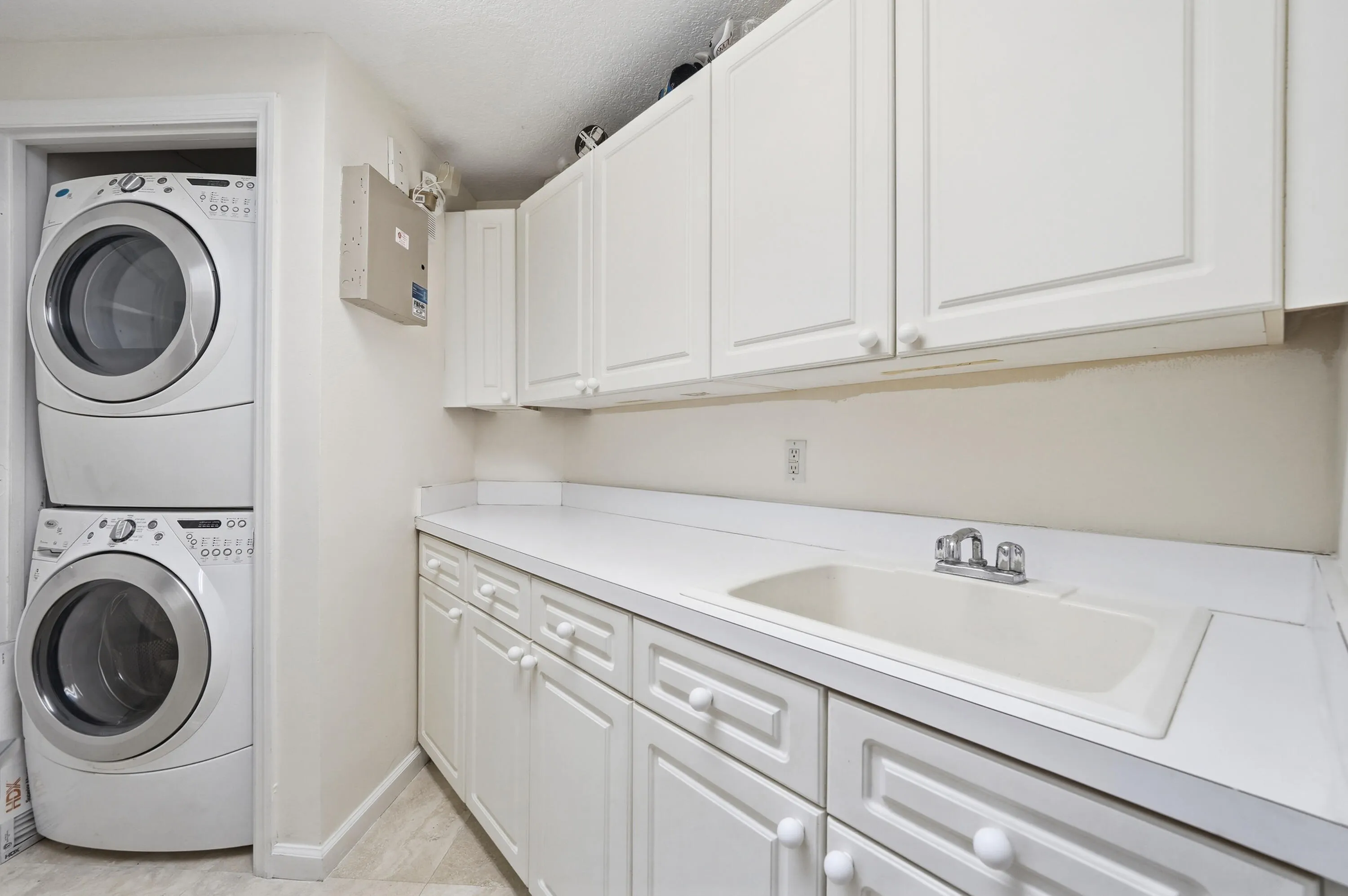 in unit laundry with sink