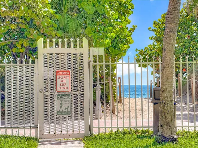 Gated entry/exit to boardwalk and beach