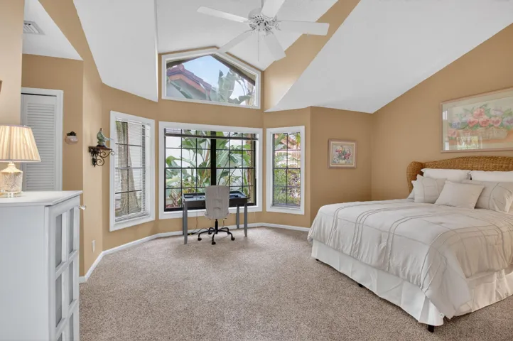 SOARING CEILINGS IN GUEST BEDROOM